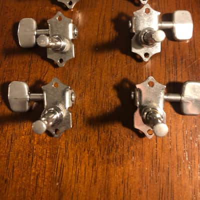 Grover Sta-Tite Vintage 3 + 3 50’s / 60’s Nickel . Martin Gibson Guild etc. image 2