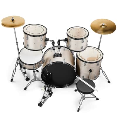 🎸5 Piece Full Size Acoustic Drum Kit with Snare, Cymbal, and Throne🎸 image 2
