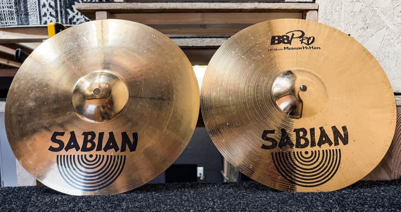 Sabian B8 Pro 14” Medium hi-hats - Brilliant image 1