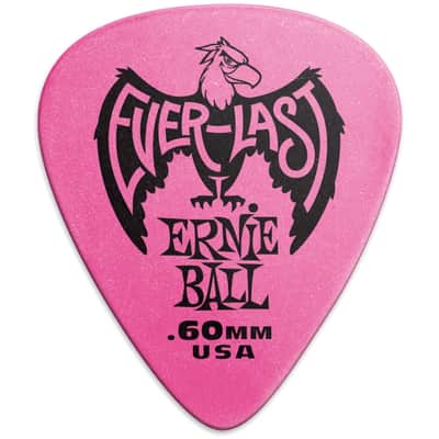 Ernie Ball Everlast Picks Pink .60mm Bag Of 12 image 3