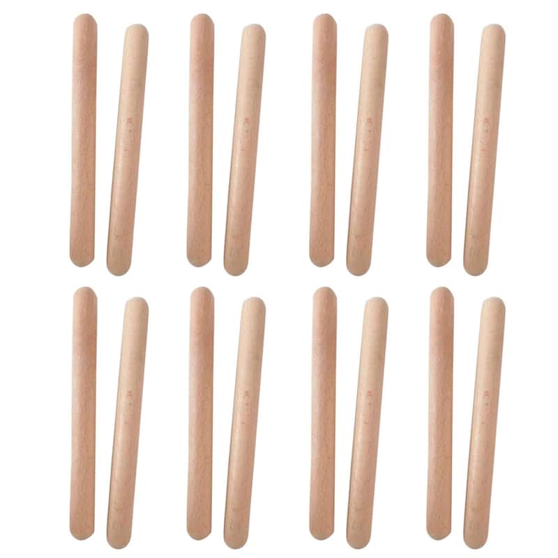 2025 Unbranded 8Pairs Classical Wood Claves, Instrument Rhythm...