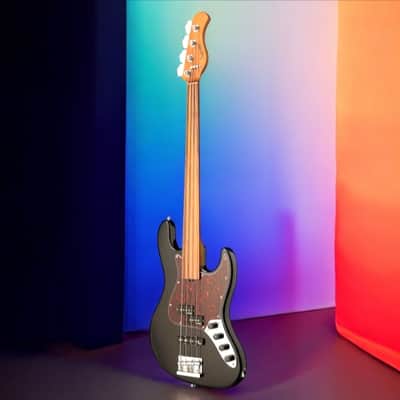 Sadowsky MetroExpress 21-Fret Hybrid P/J Bass, Morado Fingerboard, 4-String, Fretless - Solid Black High Polish image 8