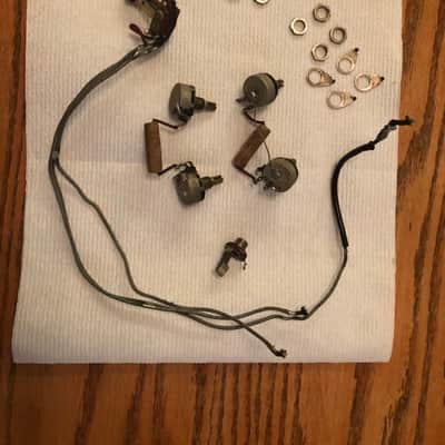 Gibson Vintage 1954 Les Paul Standard wiring harness - pots, caps, switch, jack 1954 image 3
