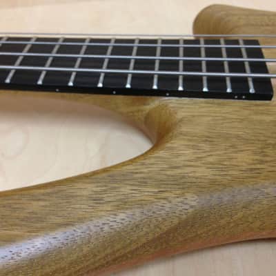 4/4 Haze Neck-thru 4-String Electric Bass Guitar Natural+Free Gig Bag. SPB-3213N image 2