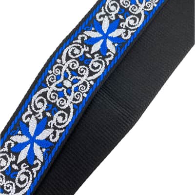 Blue Shackles Embroidered Guitar Strap - Adjustable Punk & Metal Style image 7