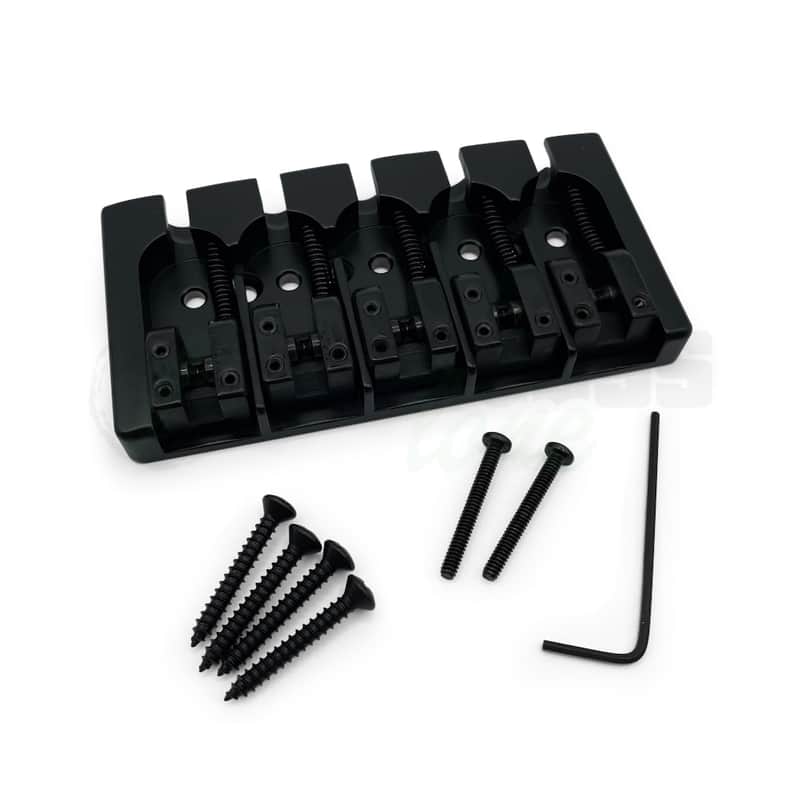 Hipshot 5 String A Style Fender® Mount 3 Bass Bridge - Black / Aluminium image 1