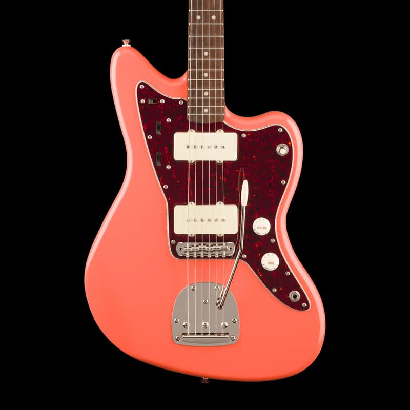 Squier Classic Vibe '60s Jazzmaster Laurel Fingerboard Tortoishell Pickguard Tahitian Coral image 1