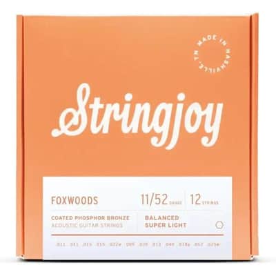 Stringjoy 12 String 11-52 Foxwoods Coated Phosphor Brz Acoustic Guitar Strings image 2