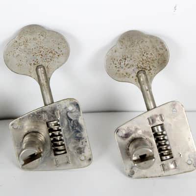 1968-1972 Vintage Fender Jazz/Telecaster/Precision Bass PBass ~NICKEL TUNERS~ Set 1969,1970,1971 image 7