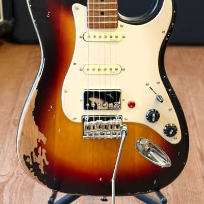 ALK Custom S-62 Relic – Roasted Flame Maple – Stainless Frets – Series Mod – Gotoh / Hipshot – Hard Case image 2