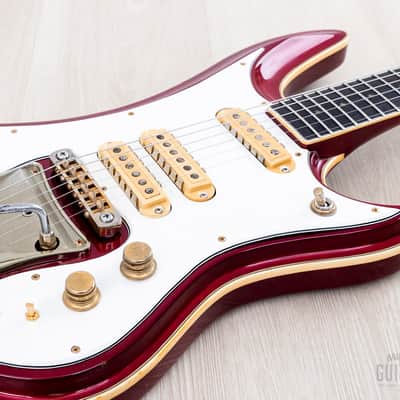 1982 Guyatone Sharp 5 LG-1200 Vintage Guitar Metallic Red, Sharp Five image 6