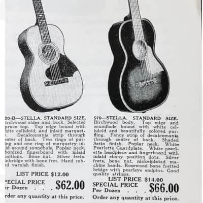 1930s Stella (Oscar Schmidt) Pearloid Concert Guitar - Stella DeLuxe Model 570 image 10