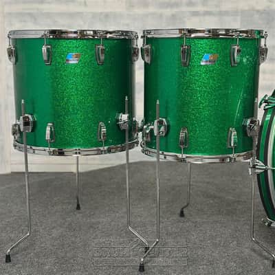 Ludwig Classic Oak 4pc Bonham Drum Set Green Sparkle image 3
