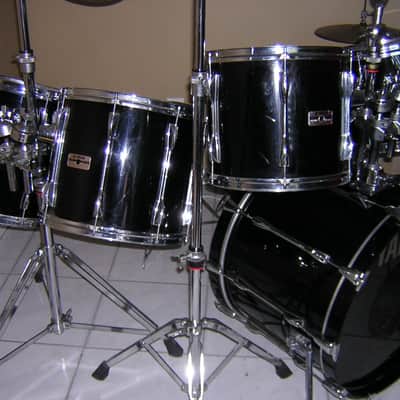 Yamaha Recording Custom Drum Set 1990 Black image 2