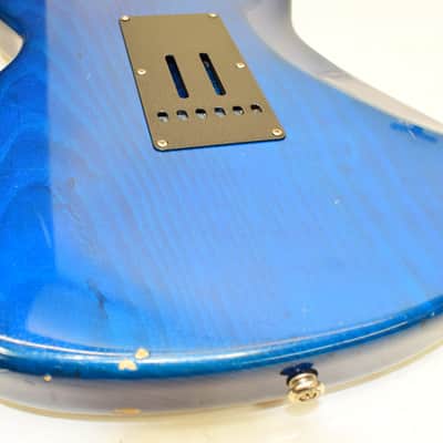 Vintage 1980's G&L F-100 Series II Electric Guitar, Transparent Blue w/ Case image 14