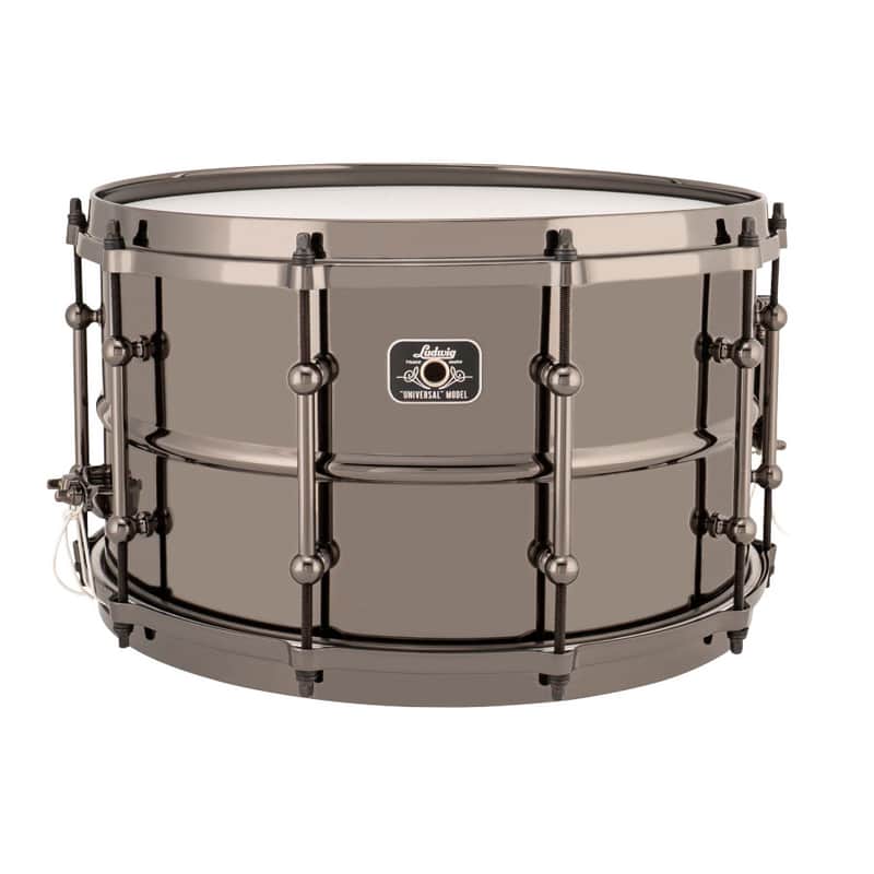 Ludwig LU0814 Universal Brass 8 x 14" Snare Drum with Die-Cast Hoops image 1