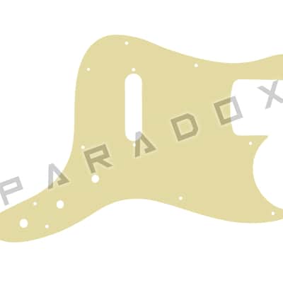 Custom Pickguard For 2004 Made in Indonesia Squier Affinity Bronco Bass - Solid Cream .090" image 1