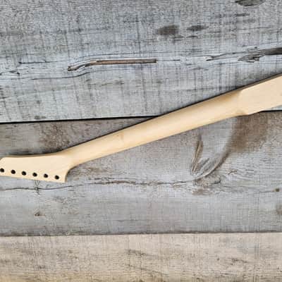 Reverse headstock 22 fret Shred Guitar Neck Replacement 25.5 scale Steel frets fast neck DIY image 4