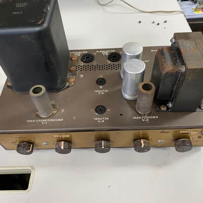 Eico HF-20 Mono Integrated Tube Amplifier with Original Tube Cage 6L6 Type Output Tube Amp image 9