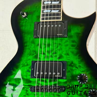 ESP USA Eclipse Electric Guitar w/ Case-Dark Green Sunburst image 6