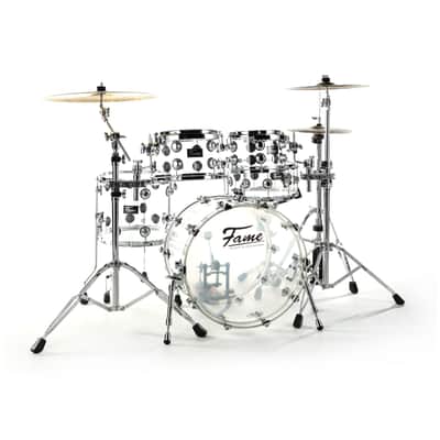 Fame Crystallica Studio Set Clear Acryl - Drum Shell Set image 3