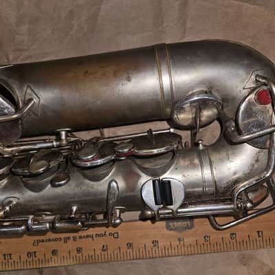 Vintage Buescher True Tone Silver C-Melody Saxophone, Good Condition image 12