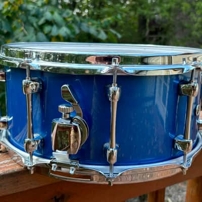 Sakae SD1465MA 14x6.5" Maple Snare Drum in Sonic Blue image 6