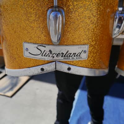 Slingerland Vintage Marching Cutaway Quad Tenors Sparkling Orange Pearl - CAN SHIP! image 12