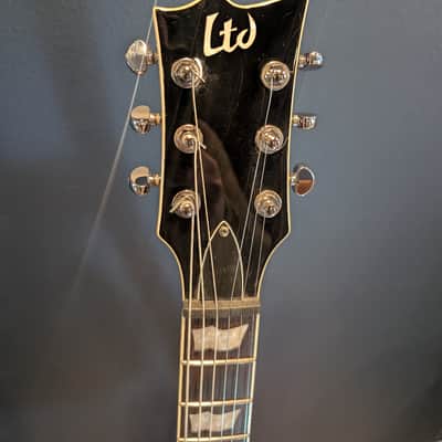ESP LTD EC-401 VF 2011 See Thru Black Cherry Red Seymour Duncan Flamed Maple image 3