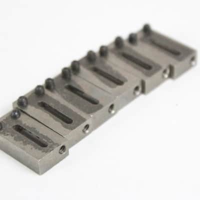 1991 Vintage Fender Stratocaster Plus/Deluxe/American Standard Bridge Block Saddles Set of 6 USA Strat 1990s image 2