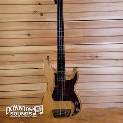 FEATURING THE CLAW 1969 Fender Precision Bass with G&G-Style Hard Case - Stripped Natural, 10.2lbs, Fender "The Claw" Solid Brass Bridge image 2