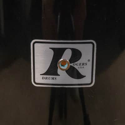 1980s Rogers XP-8 Jet Black Drum Pearl Drum Set 14x22 9x13 and 16x16 image 6