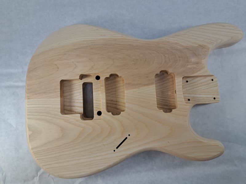 Unfinished Ash HxH guitar body - for Fender Strat Stratocaster neck Floyd Rose J2419 image 1