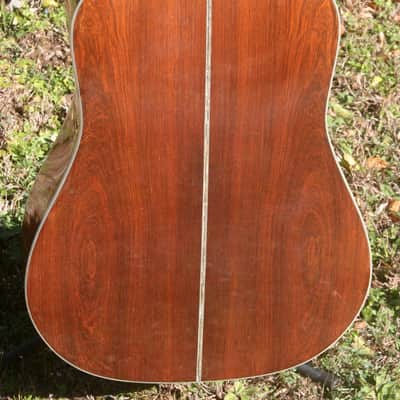 1975 Yairi YW-600 Dreadnought Guitar New Jacaranda Natural+Vintage Flight Case image 7