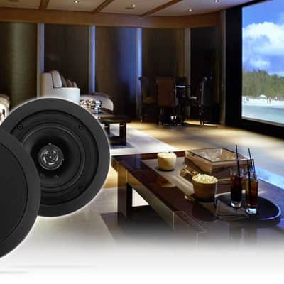 8 Rockville HC55-16 Black 5.25" 300 Watt In-Ceiling Home Theater Speakers 16 Ohm image 2