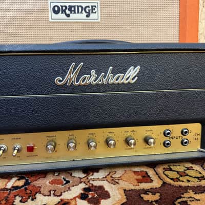 Vintage 1966 Marshall JTM45 MKII Plexi Gold White Guitar Amplifier Head *1960s* image 2