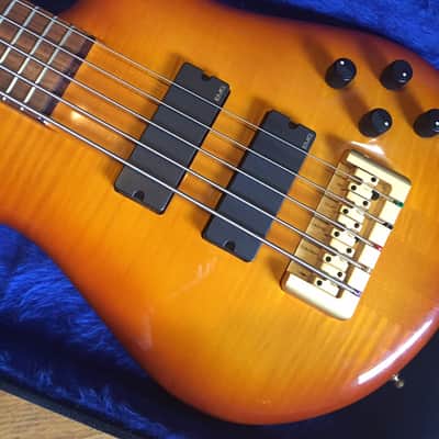 Early version Spector Euro 5 LX bass guitar flamed maple 5 string made in Czech Republic Make Offer! image 11