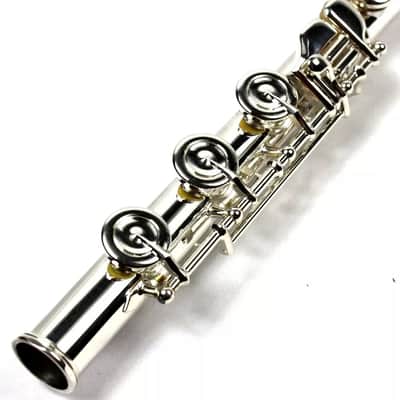 Solid Silver Head Joint Open Hole Flute with Italian Pisoni Pads – 17 Keys, Key of C, B Foot Joint image 4