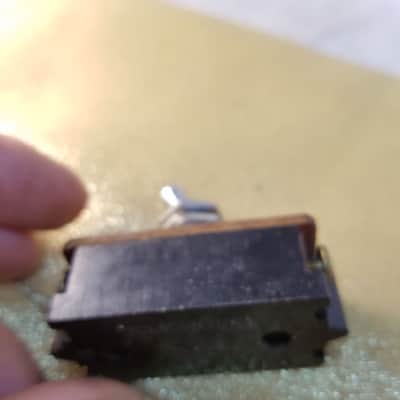 Bell & Howell Vintage panel mount metal toggle switch DPST On-Off 4 contact terminal 117V hi-current USA 1950s - silver and black image 3