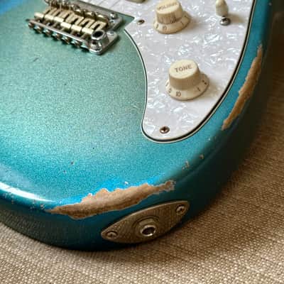 Friedman Vintage S 2025 - Heavy Relic Turquoise Sparkle image 13
