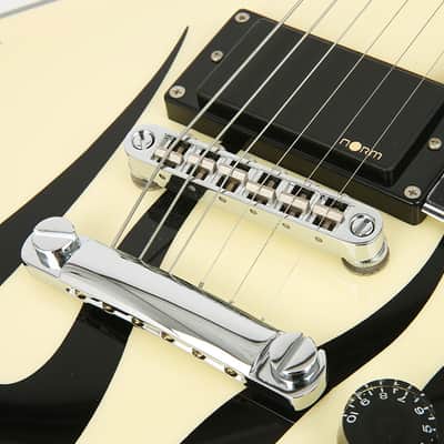 Corona CHB-2000 Harry Big Button Vintage White Strap Lock Electric Guitar image 5