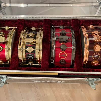 Neil Peart Rush Evolution Snare Drum Collection total of 4 Snares ORIGINAL ALL MATCHING serial numbers image 11
