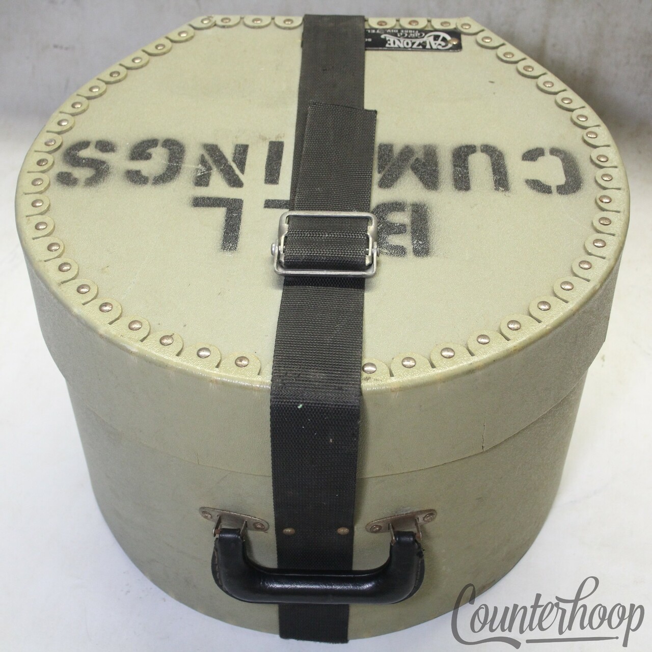 Calzone Rack Tom Drum Case 9x 13" Padded Hard Shell Fibre Professional 15x10.5+3 — main photograph