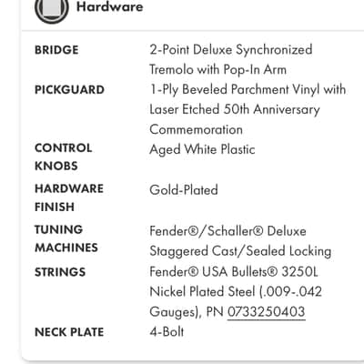Fender 50th Anniversary American Deluxe Stratocaster 2004 - Sunburst image 16