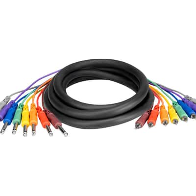 Hosa CPR-803 8-Channel 1/4" TS to RCA Unbalanced Snake - 3M image 2