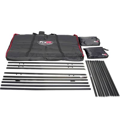 ProX Black Aluminum 5-Panel DJ Scrim Facade Frontboard w/ Travel Case + Chair image 8