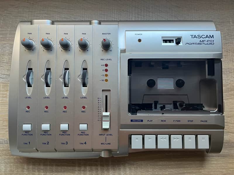 TASCAM MF-P01 Portastudio Multitrack Cassette Recorder - Silver (very good condition with original packaging, manual and AC adaptor) image 1