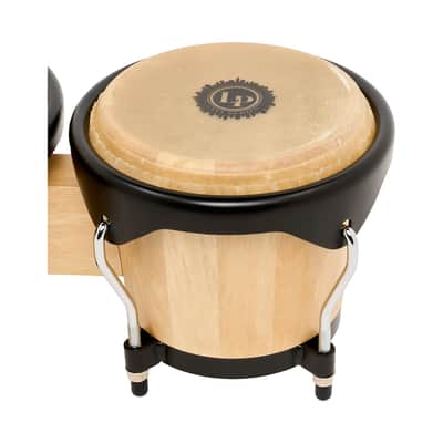 Latin Percussion 6"/7" City II Bongos - Mango Natural Black - Open Box image 3
