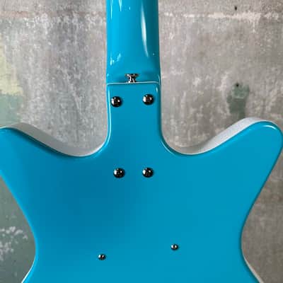 Danelectro 59M NOS Double Cutaway 2010s - Baby Come Back Blue image 9