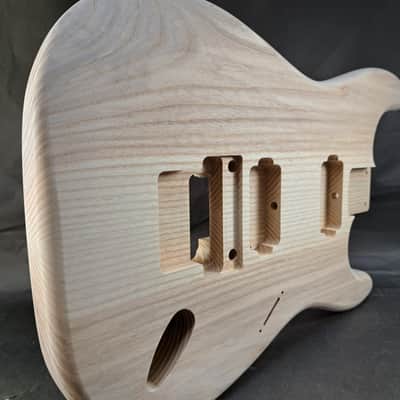 Unfinished Ash HxH guitar body - fits Fender Strat Stratocaster neck Floyd Rose J2478 image 5